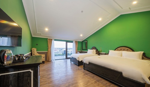 Deluxe Triple Room, Balcony, Beach View