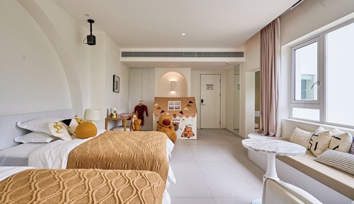 Family Twin Room, 2 Double Beds, Partial Ocean View