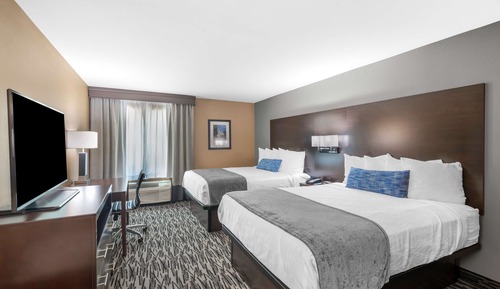 Standard Room, 2 Queen Beds, Non Smoking, Refrigerator & Microwave
