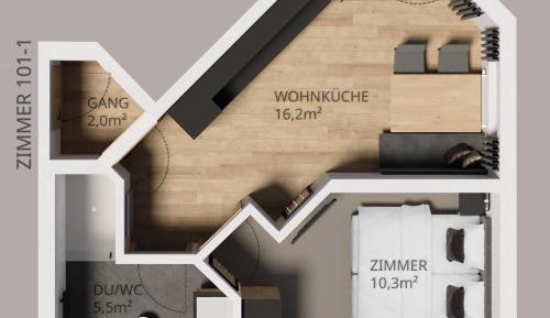 One-Bedroom Apartment with Terrace