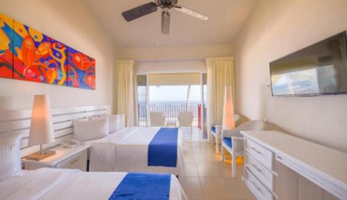 Double Room with Two Double Beds and Ocean View