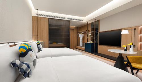 Standard Room with One King Bed and One Double Bed - Ocean View