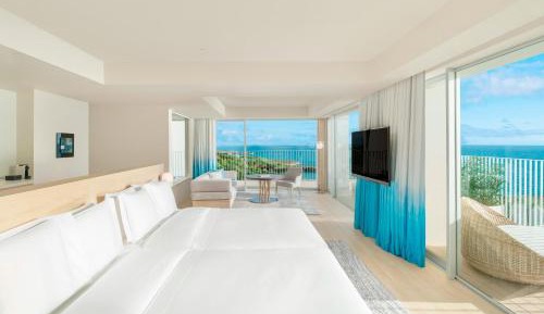 Oceanfront Corner JrSuite, Junior Suite, 2 Double, Sofa bed