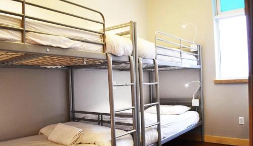 Bed in 8-Bed Mixed Dormitory Room with Private Bathroom and Balcony