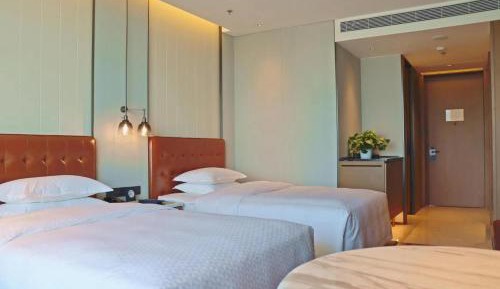 Deluxe Double Room with Two Double Beds, Balcony and Lake View