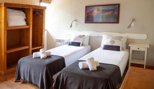Twin Room with Balcony and View of Mont Blanc