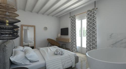 Superior Triple Room with Side Sea View and Outdoor Hot tub 