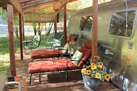 Rogue River Other | Off-the-Grid Retro Airstream at Pholia Goat Farm