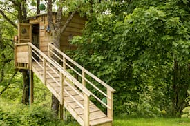 Llanwddyn Other | Three log cabins with WC and Sauna and Treehouse