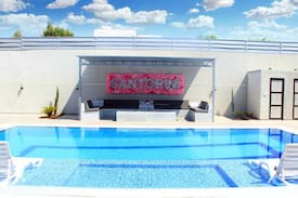 Al Rama Villa | Dead sea Luxurious villa. Santorini chalet VIP
