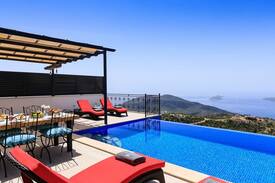Kas Villa | Villa tepe ev kalkan manzaralı süper lüks villa