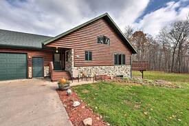 Chetek House | Secluded Home w/30 Acres -Mins to Lake Chetek