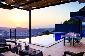 Kas Villa | Villa tepe ev kalkan manzaralı süper lüks villa