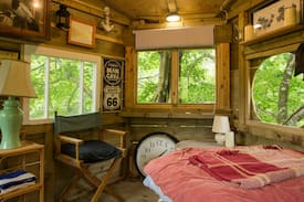 Llanwddyn Other | Three log cabins with WC and Sauna and Treehouse