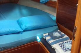 Simpson Bay Boat Rental | Saint Martin. Cabin on boat on anchor