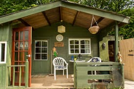 Llanwddyn Other | Three log cabins with WC and Sauna and Treehouse