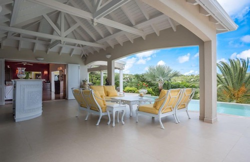 Panoramic Views of the Island, Swimming Pool, Chaise Longue on the Pool ...