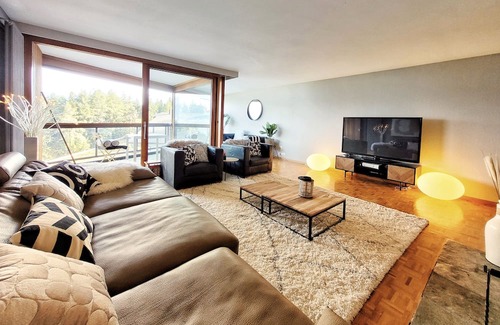 Randogne Apartment | L'AvantGardiste, spacious duplex apartment (6 Bedrooms) with panoramic view