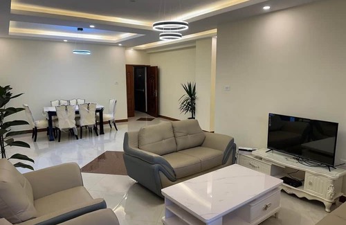 Kirkos Apartment | Spacious 3-bedroom apartment with Gym room and AC in vibrant Addis Ababa