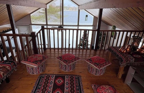 Hinchinbrooke Ski Chalet | 4-season chalet middle of nature on the edge of private lake with panorama view