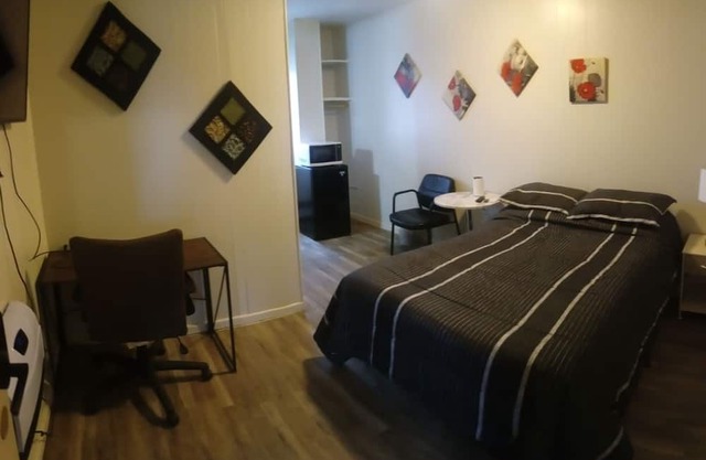 Affordable cozy room meets unbeatable convenience.