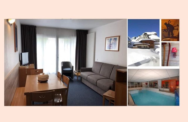 150m from ski slopes, 2nd floor, view ski slopes, fitness, swimming pool, sauna, tv, ski locker