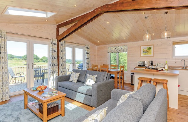 Contemporary lodge with stunning countryside views.
