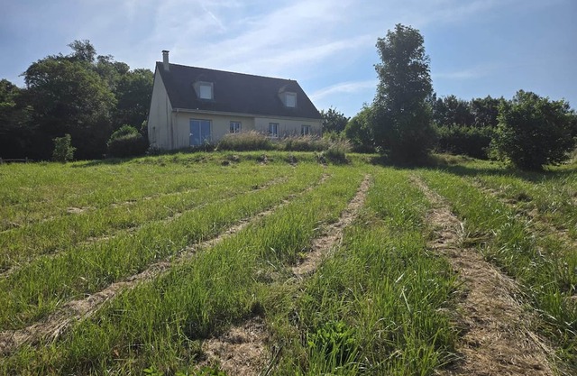 Quiet and panoramic view of fields and La Sarthe
