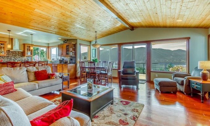 Manson House | Lake view home w/ covered deck & patio, two kitchens - close to downtown!