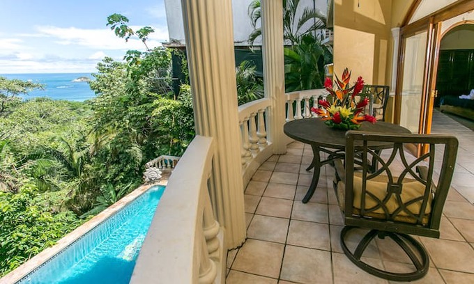 Manuel Antonio Apartment | El Titi: 1BR Ocean-View Apt in Castillo de Amber.
