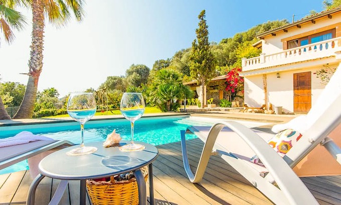 Muro Villa | Finca Puig del Morro Muro Mallorca with Pool, garden and internet