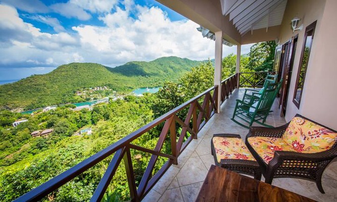 Marigot Bay Villa | Hillside Villa-panoramic views of Marigot Bay