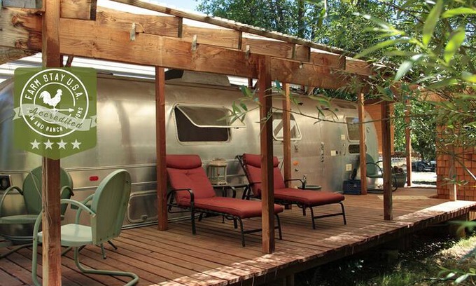 Rogue River Other | Off-the-Grid Retro Airstream at Pholia Goat Farm