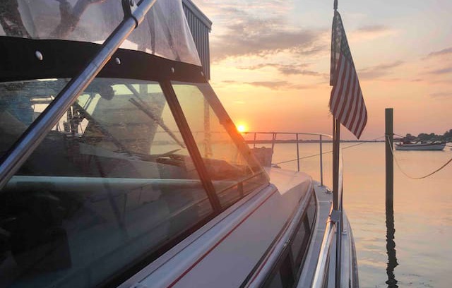 Selby-on-the-Bay Boat Rental | Solitude on 35 foot boat overlooking bay!