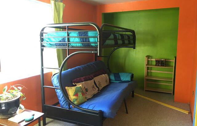 Castella House | Crossroads: Hostel-Style House, bunk room futon
