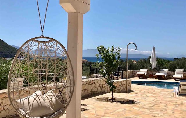 Evgiros Villa | Villa Oliveira with private pool and sea view