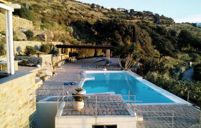 Kea Villa | Stone built villa with a large swimming pool