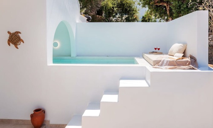 Kini Villa | Cycladic Retreat with Olive Garden, 5 Minutes from the Beach