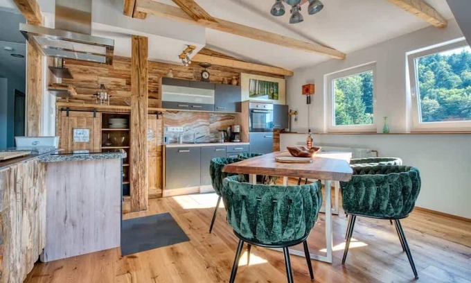Triberg im Schwarzwald Condo | Views over the Forest+Garden,Campfire,Fireplace