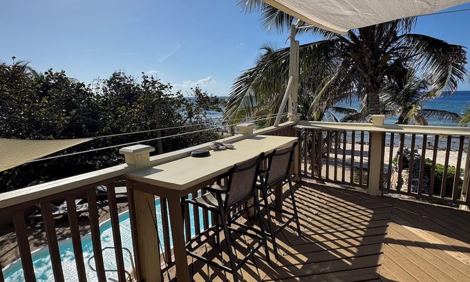 West End Apartment | Oceanfront 1-bdr 1-bath "Coconut Palm Suite" 100 ft from the Ocean with a Pool!