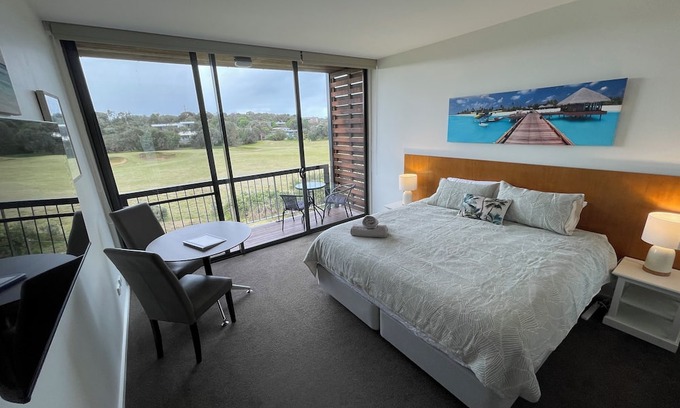 Fingal Resort | Coastal Cove Suite with balcony and heated pool - close to hot springs.
