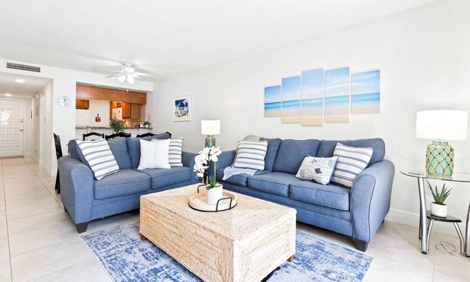 Avon By The Sea Condo | Coastal Comfort Steps from Cocoa Beach Pier W/Heated Pool, BBQ Grills & Private Balcony